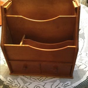 Wood Wooden Large Desk Organizer